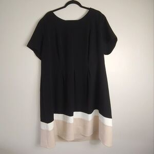 22W NWT Alyx Plus Size Mystery Crepe Colorblock Dress